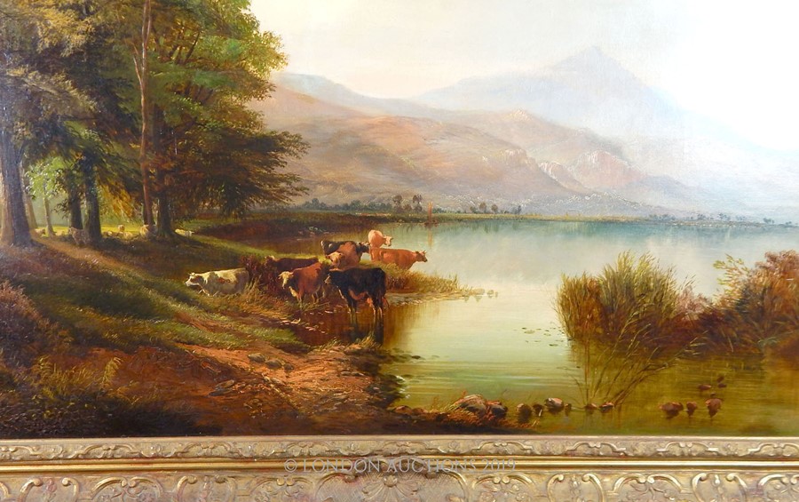 ATTRIBUTED TO SIDNEY RICHARD PERCY, 1821 - 1886, A LARGE 19TH CENTURY OIL ON CANVAS. - Image 2 of 2