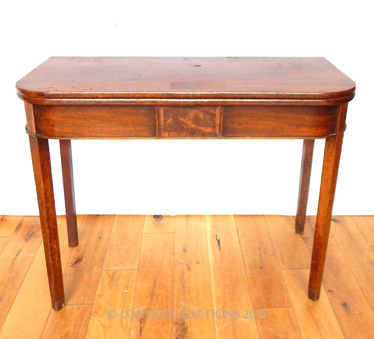 A Mahogany Edwardian Card Table.