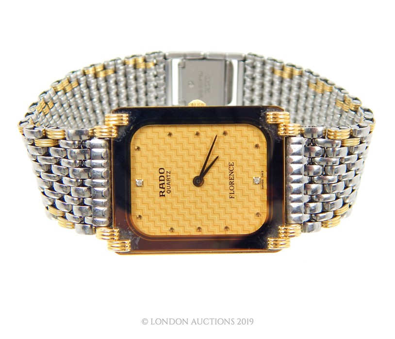 A Vintage Rado Quartz Watch With Gold And Diamond - Image 2 of 3