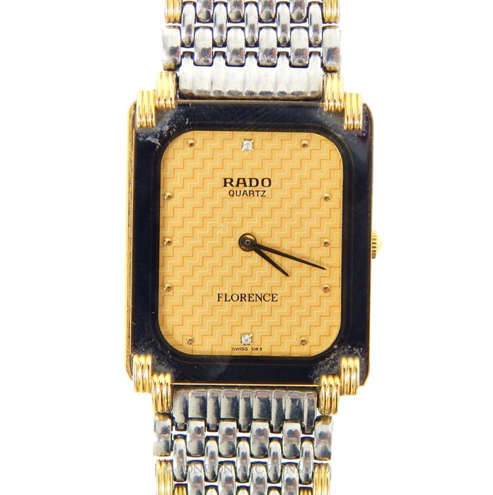 A Vintage Rado Quartz Watch With Gold And Diamond