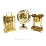 Three Contemporary Brass Clocks