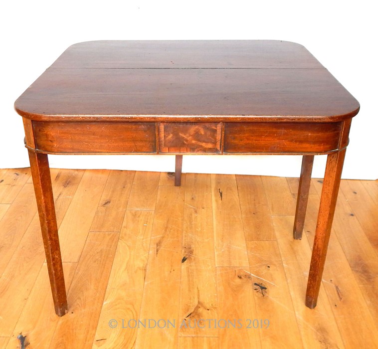 A Mahogany Edwardian Card Table. - Image 2 of 2