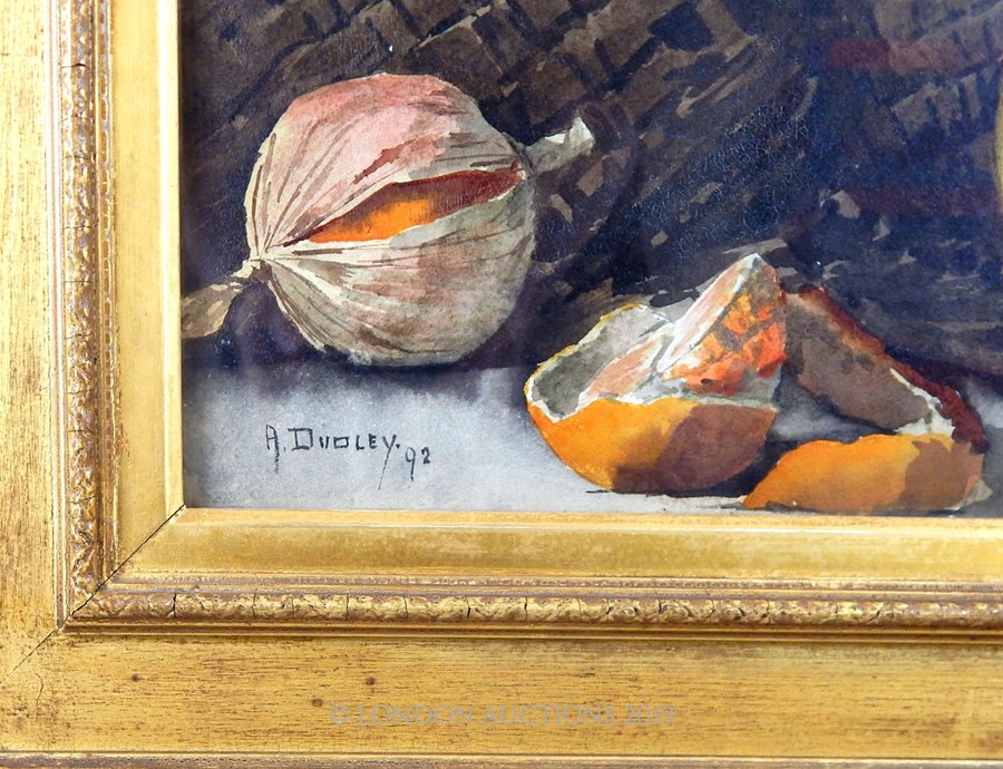 ARTHUR DUDLEY, R.B.A., R.I., 1864 - 1915, British, watercolour, Still life. - Image 2 of 3