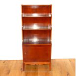 An Edwardian Desk Size Bookcase With Cabinet