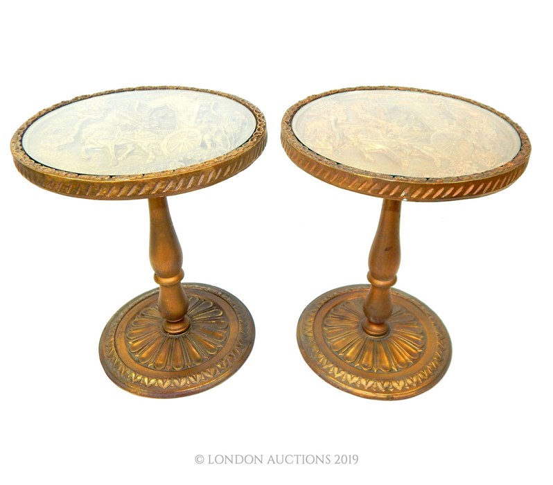 A Pair Of Chinese Style Gilt Sidetables