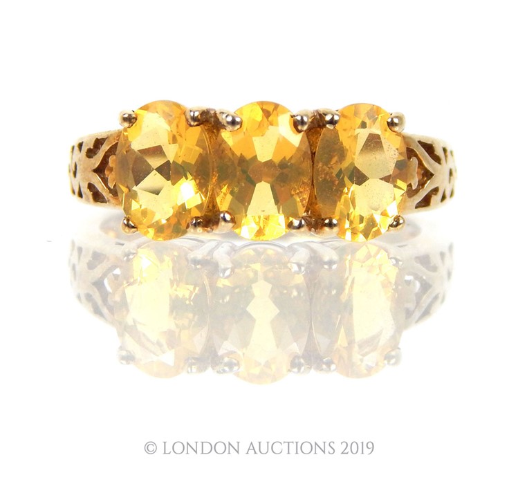 A Vintage 9 Carat Gold Ring. - Image 3 of 4