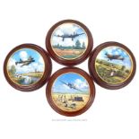 Four Plated Pictures Of Limited Edition Heroes Of The Sky