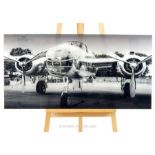 Print On Glass Of A B-25 Bomber