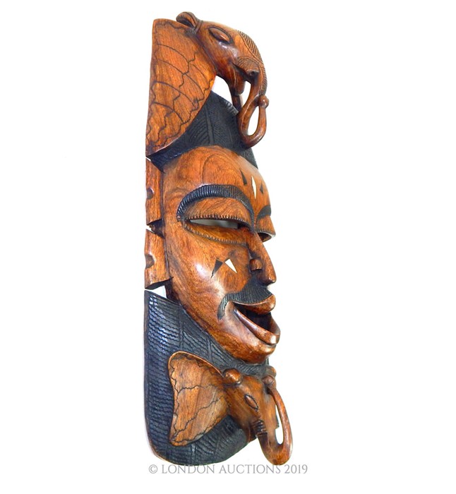 A Vintage West African Tribal Mask - Image 2 of 5