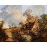 A LARGE 19TH CENTURY OIL ON CANVAS. Circle OF JOHN CONSTABLE, R.A. EAST BERGHOLST.