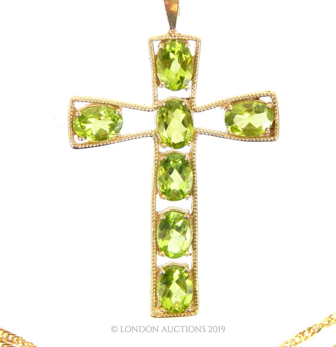 A Large Vintage 9 Carat Gold Cross Pendant.