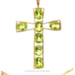 A Large Vintage 9 Carat Gold Cross Pendant.