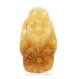 A Chinese Qing Period Old Man Jade Pendant