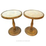A Pair Of Chinese Style Gilt Sidetables