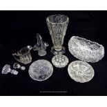 A Collection of Cut Glass Items.