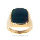 A Vintage 9 carat Gold Blood Stone Ring.