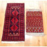 Two Small Persian Prayer Rugs.