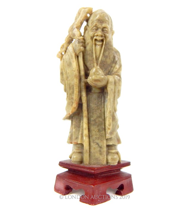 A Hardstone Carving of an Old Wise Man
