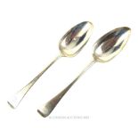 A Pair Of Georgian Sterling Silver Spoons