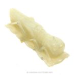 A Chinese Qing Or Earlier White Jade Grasshopper Good Luck Charm