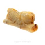 A Chinese Ming Dynasty Yellow Jade Period Grasshopper Good Luck Charm