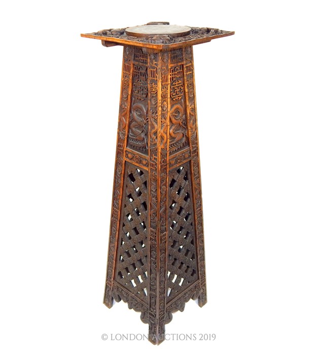 A Chinese Qing Period Hardwood Jardiniere Or Display Stand