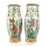 A Pair Of Chinese Famile Rose Vases