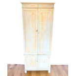 A Large Distressed Wood Contemporary Cabinet