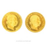 Two 1915 Austrian Gold Ducats