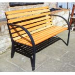 A Teak and Aluminium Bench