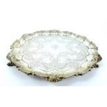 A Victorian Sterling Silver Heraldic Tray