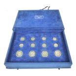 A Cased Set Of Sterling Silver Buttons