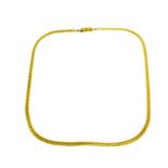 A 9 Carat Gold Herringbone Link Chain Collar Necklace.