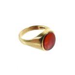 a 9 Carat Gents Carnelian Ring.