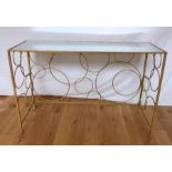 A Gilt Frame Mirror Top Console Table.