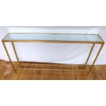 A Gilt Frame Mirror Top Console Table.