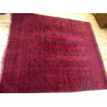 A large Bokhara Handmade Wool Carpet 360 x 310 cm