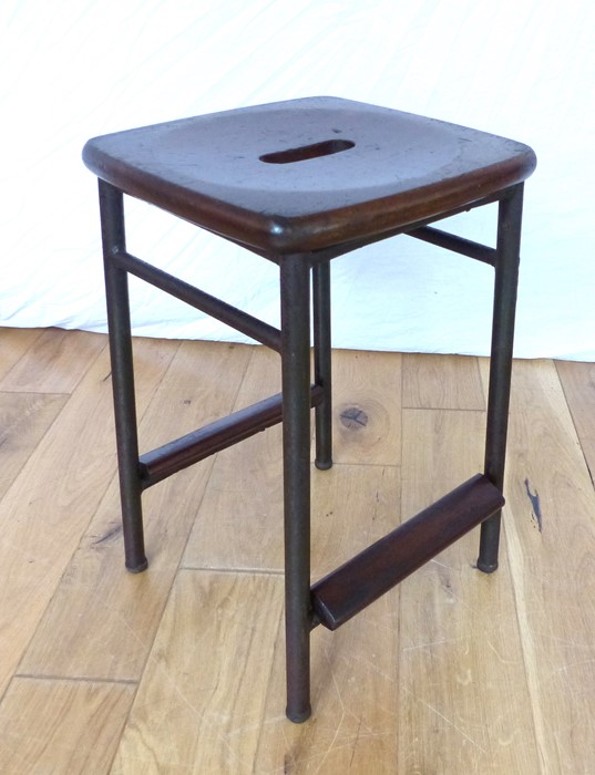 An Early 20th Century Mahogany Engineers Stool