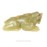 A Chinese Qing Dynasty Period Jade Chi-Lin Mythical Beast