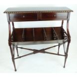 A Late 19th Century Mahogany Console Table With Letter Rack