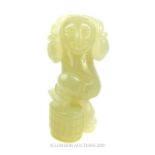 Late Qing Dynasty Jade Carving Of A Little Dancing Boy