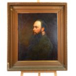 1880's Oil On Canas Portrait Of A Man By J. Henderson (1834-1908)
