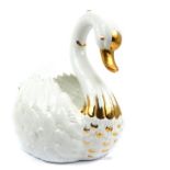 A Ceramic Swan Planter