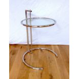 A Contemporary Interior Design Chrome And Glass Side Table