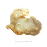 Chinese Qing Dynasty Jade Carving Of A Horse