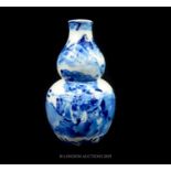 A Fine Chinese 18th Century Blue and White Double Gourd Vase
