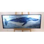 A Framed Whale Picture (Blue)