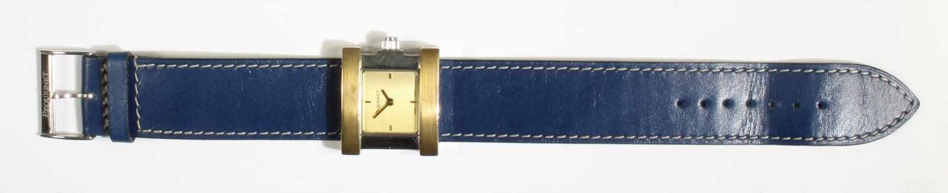 Ausgefallene Damen-Armbanduhr, "PEQUIGNET CAMELEONE" Schweiz, Quarz, Edelstahl/Gold, GG- - Image 2 of 3