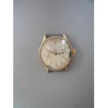 CAUNY PRIMA Circa 1950 La chaux de fonds Antimagnetic N 48/0973 Montre chronographe en acier
