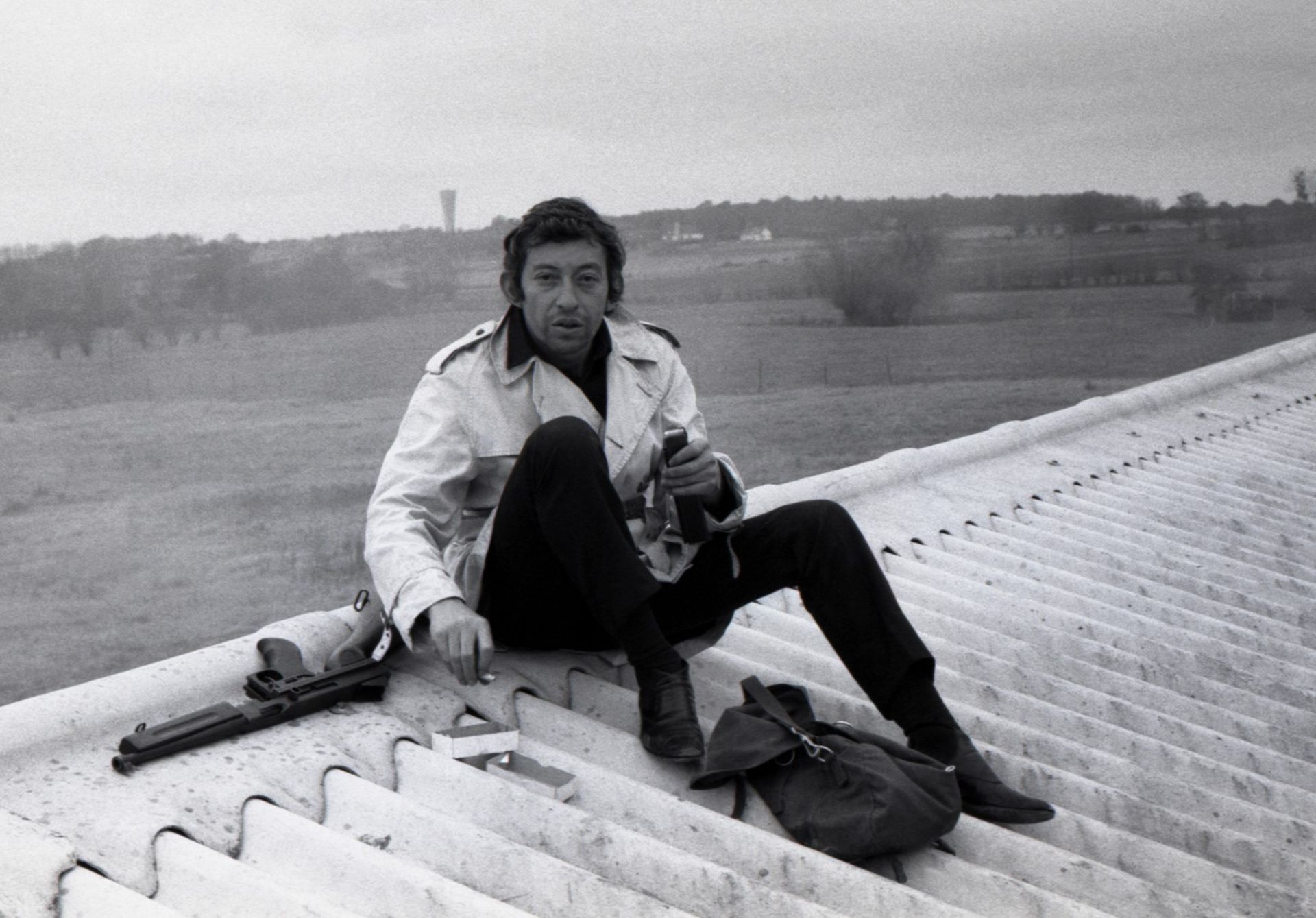 Alain NOGUES (Né en 1937) - Serge Gainsbourg 1969 - Tirage argentique, signé et [...]